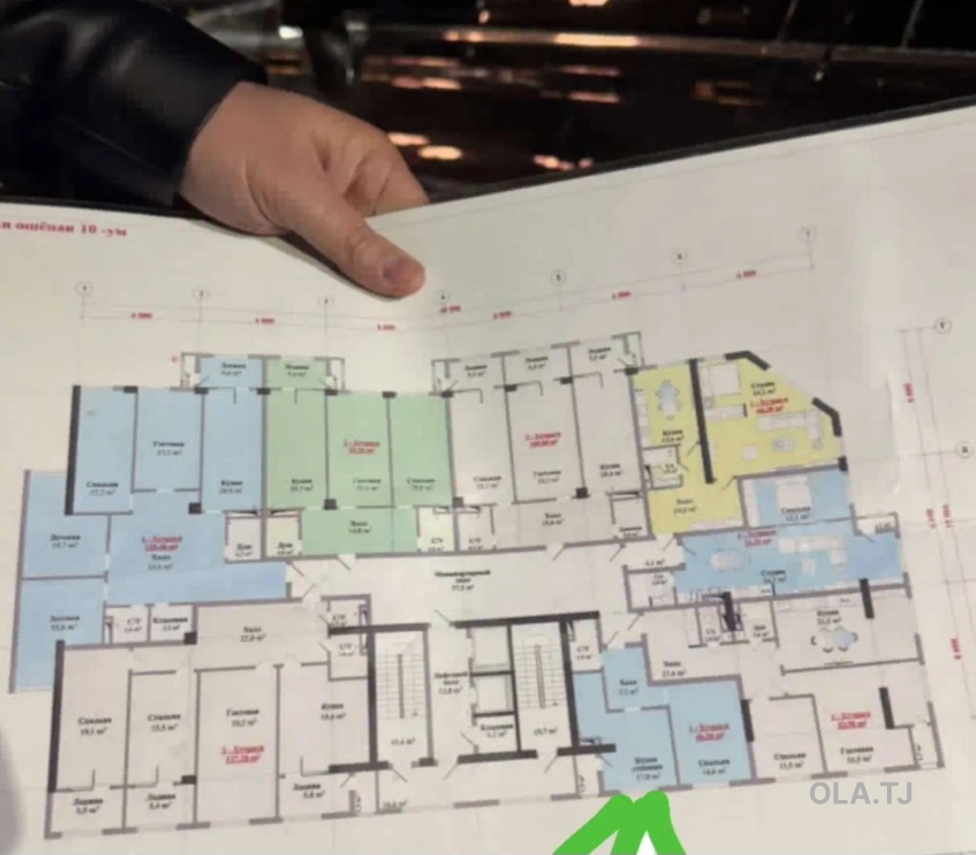 1 комнатная квартира, 10 этаж, 48 м²