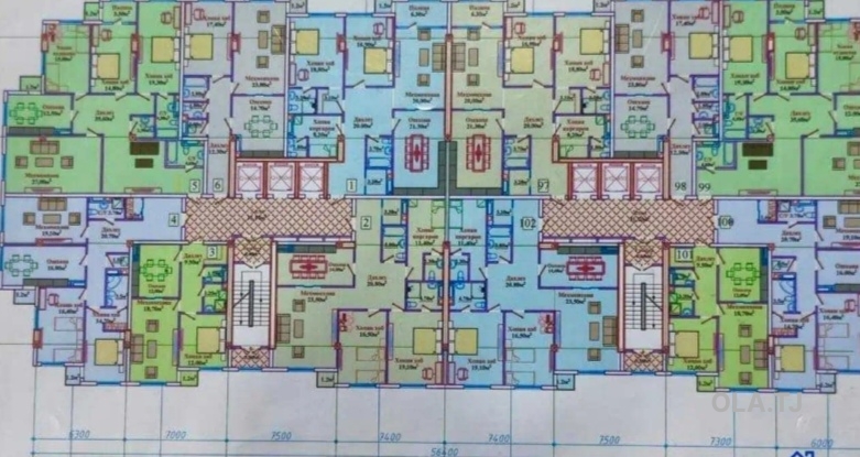 2 комнатная квартира, 3 этаж, 58 м²