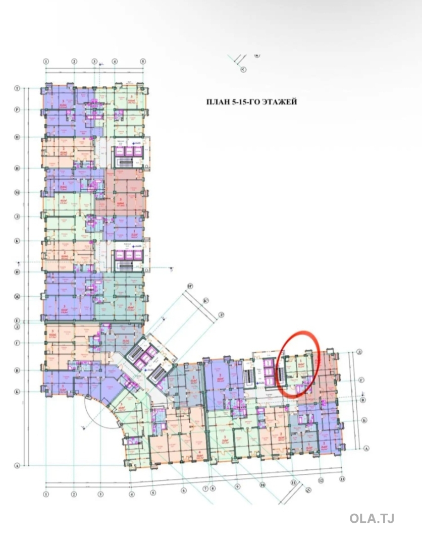1 комнатная квартира, 7 этаж, 87 м²