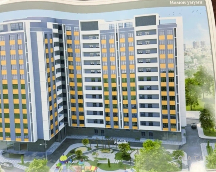 1 комнатная квартира, 7 этаж, 64 м²
