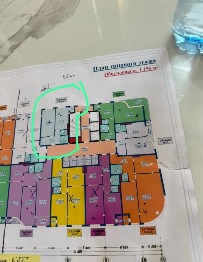 1 комнатная квартира, 12 этаж, 53 м²
