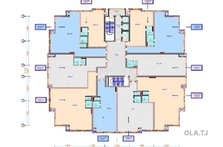 1 комнатная квартира, 10 этаж, 62 м²