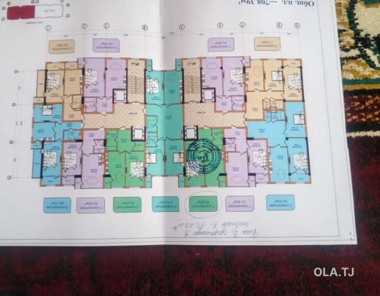 2 комнатная квартира, 5 этаж, 52 м²