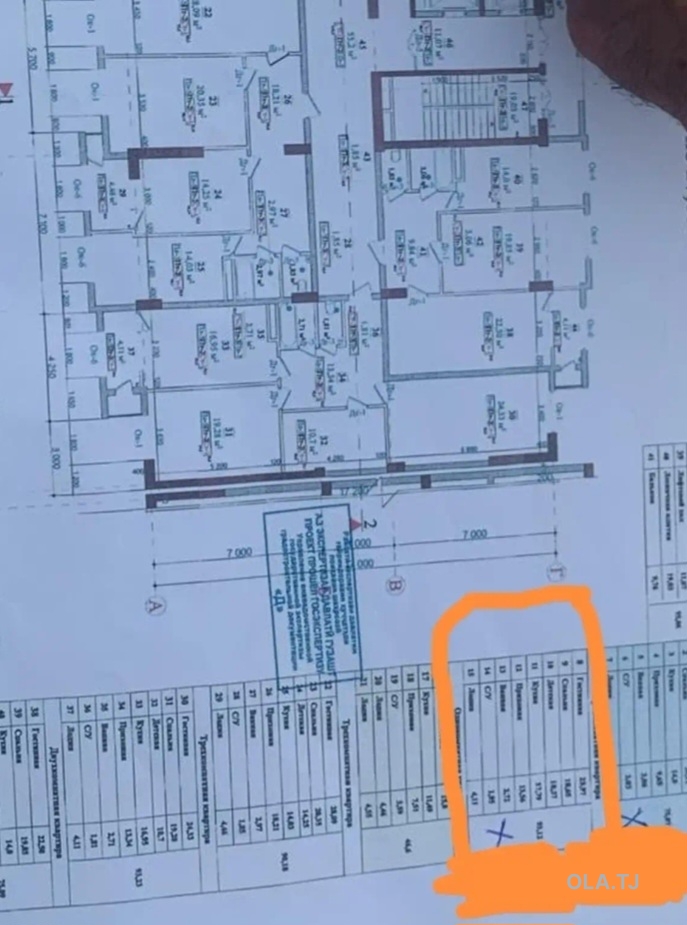 3 комнатная квартира, 8 этаж, 100 м²