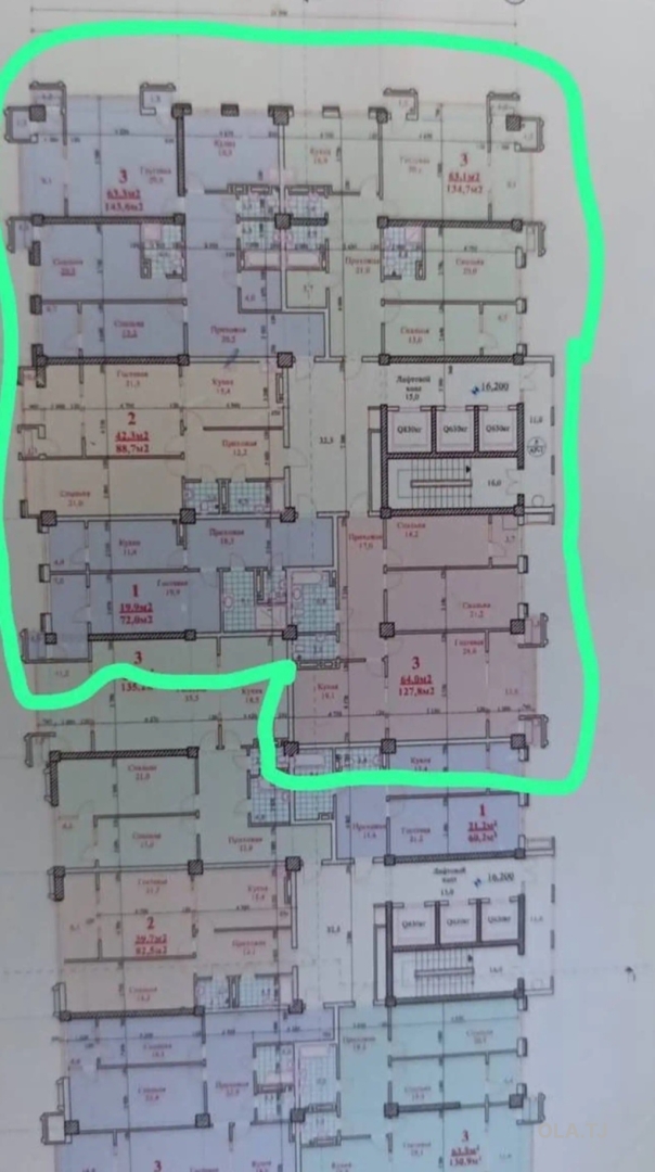 5 комнатная квартира, 11 этаж, 566 м²