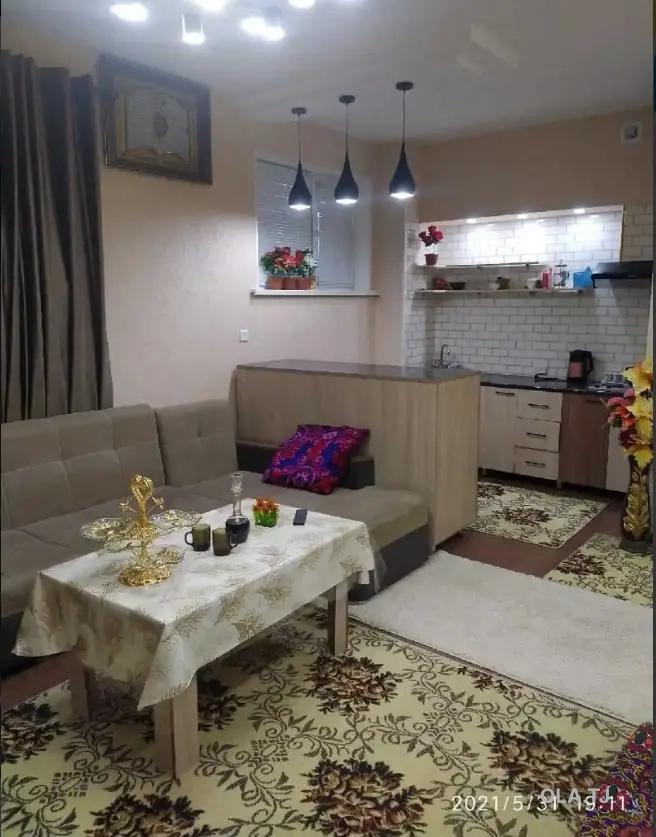 2 комнатная квартира, Цокольный этаж, 54 м²