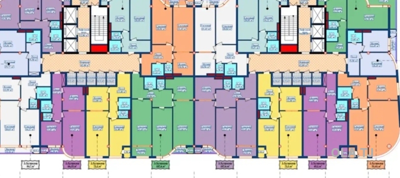 1 комнатная квартира, 3 этаж, 48 м²