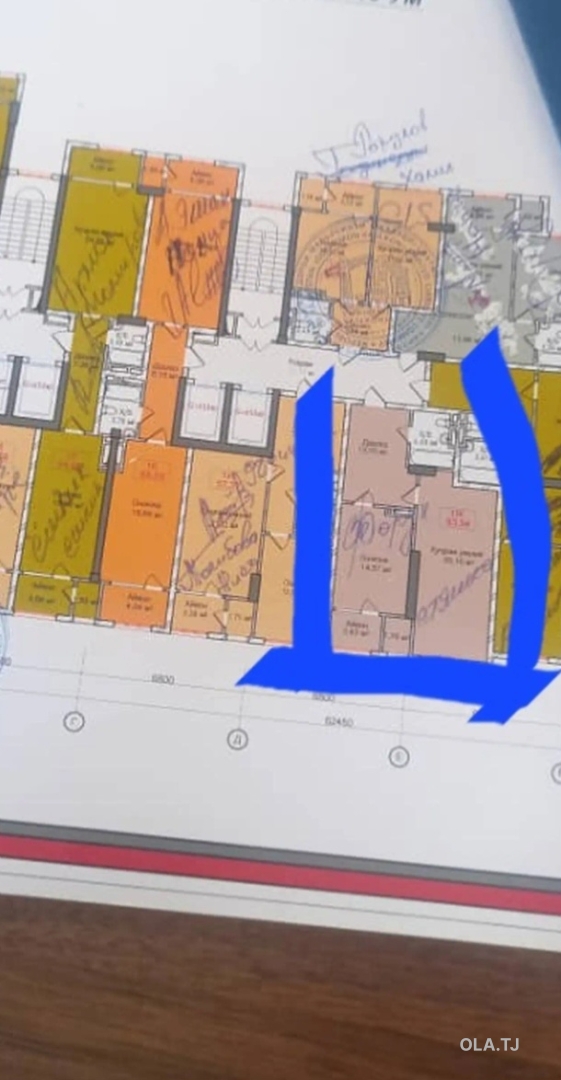 1 комнатная квартира, 10 этаж, 64 м²