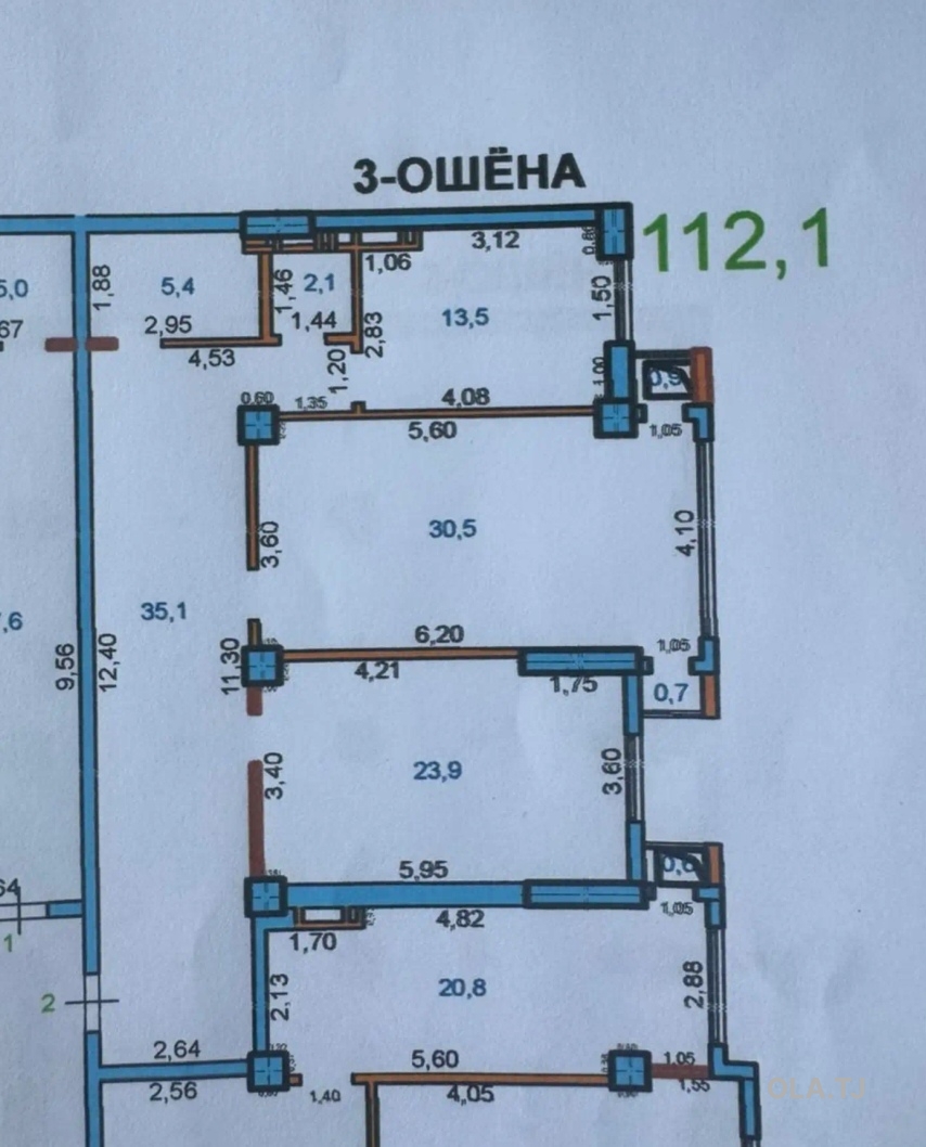 2 комнатная квартира, 8 этаж, 62 м²