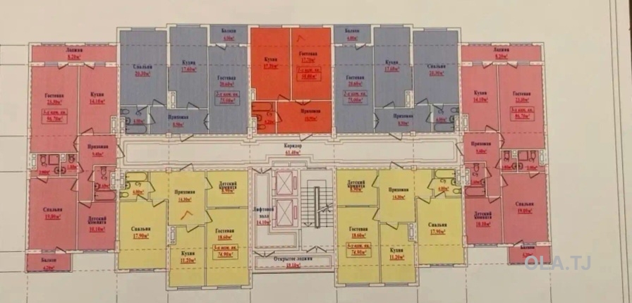 1 комнатная квартира, 1 этаж, 93 м²