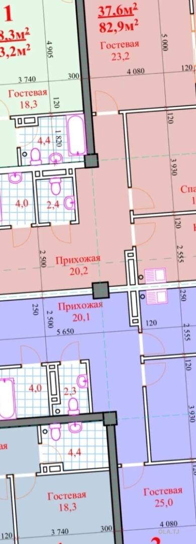 4 комнатная квартира, 8, 167 м²
