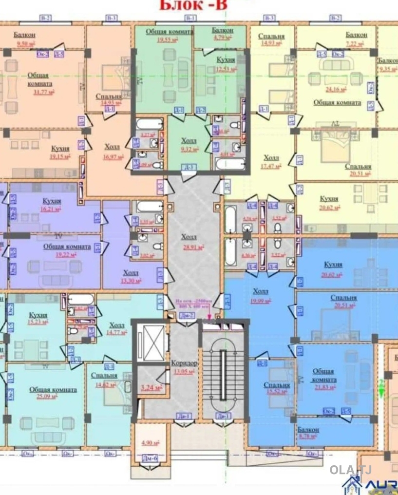 3 комнатная квартира, 4 этаж, 109 м²
