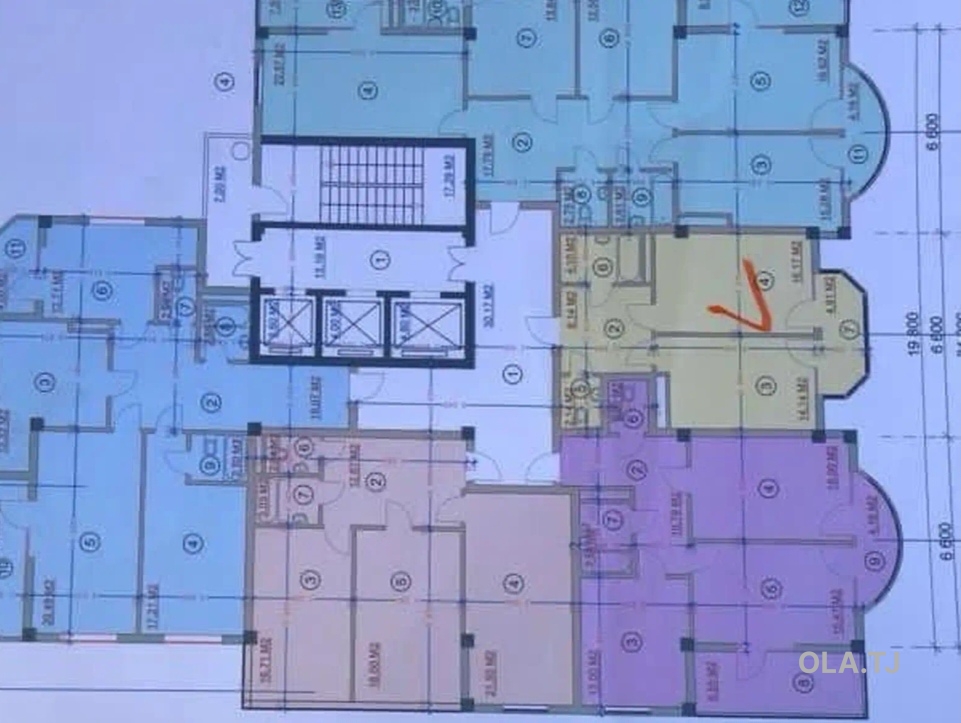 1 комнатная квартира, 3 этаж, 48 м²