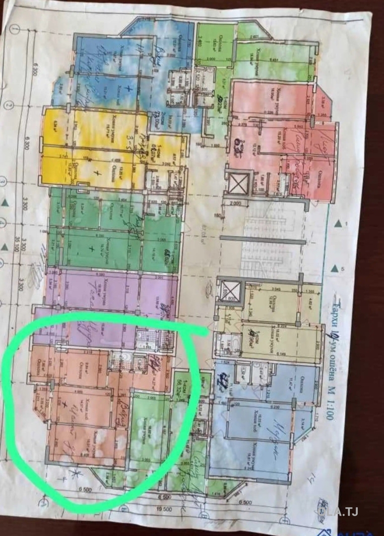 2 комнатная квартира, 7 этаж, 88 м²