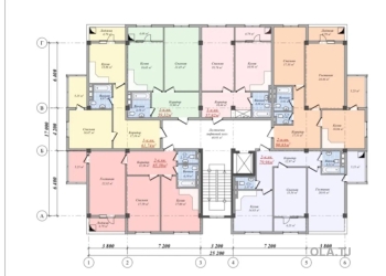 2 комнатная квартира, 6 этаж, 86 м²