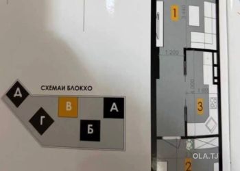 1 комнатная квартира, 7 этаж, 46 м²