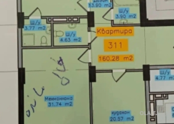 4 комнатная квартира, 7, 160 м²