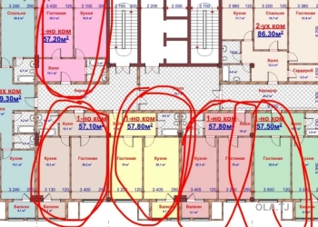 1 комнатная квартира, 8 этаж, 58 м²