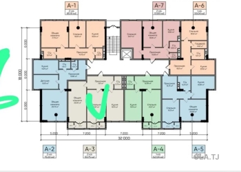 2 комнатная квартира, 8 этаж, 94 м²