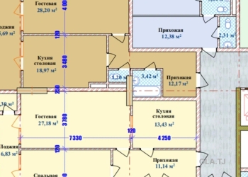 5 комнатная квартира, 10 этаж, 174 м²