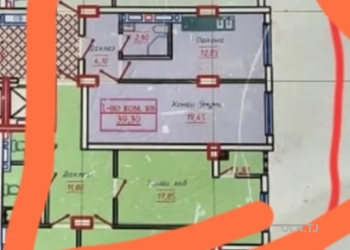 2 комнатная квартира, 3 этаж, 39 м²