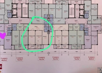 2 комнатная квартира, 15 этаж, 94 м²