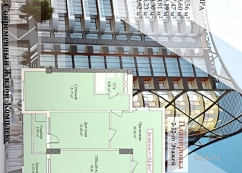 3 комнатная квартира, 5 этаж, 102 м²