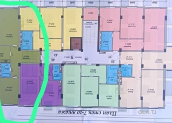 2 комнатная квартира, 7 этаж, 77 м²
