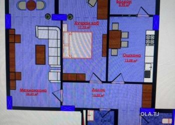 2 комнатная квартира, 13 этаж, 85 м²
