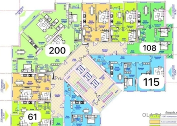 6 комнатная квартира, 12 этаж, 200 м²