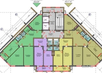3 комнатная квартира, 12 этаж, 121 м²
