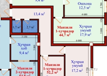 1 комнатная квартира, 15 этаж, 44 м²