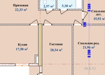 6 комнатная квартира, 16 этаж, 250 м²