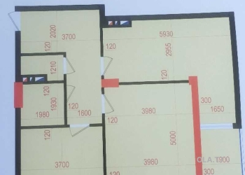 2 комнатная квартира, 5 этаж, 82 м²