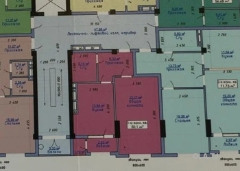 1 комнатная квартира, 4 этаж, 50 м²