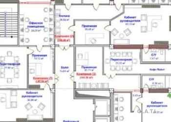 Офис в аренду, В жилом доме, 166 м²