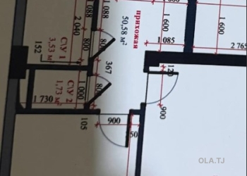 1 комнатная квартира, 12 этаж, 52 м²