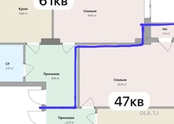 2 комнатная квартира, 15 этаж, 108 м²
