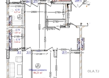 4 комнатная квартира, 5, 185 м²