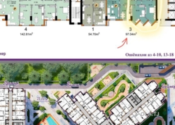 1 комнатная квартира, 19 этаж, 50 м²