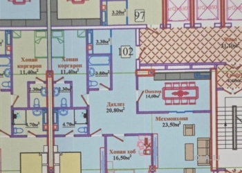 4 комнатная квартира, 15, 127 м²