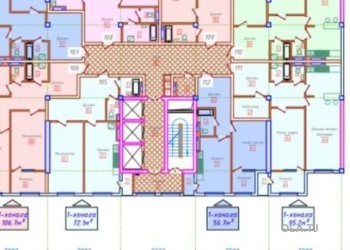 1 комнатная квартира, 16 этаж, 56 м²