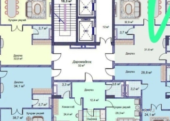5 комнатная квартира, 10 этаж, 270 м²