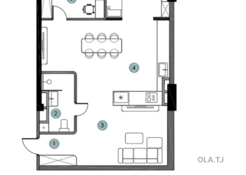 1 комнатная квартира, 14 этаж, 87 м²
