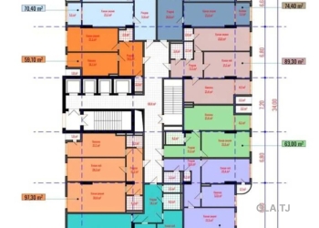 1 комнатная квартира, 9 этаж, 67 м²