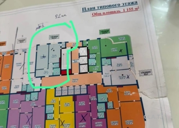 1 комнатная квартира, 12 этаж, 53 м²