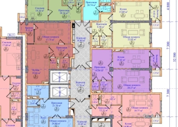 1 комнатная квартира, 14 этаж, 80 м²