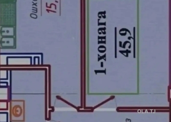 1 комнатная квартира, 8 этаж, 47 м²